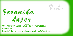 veronika lajer business card